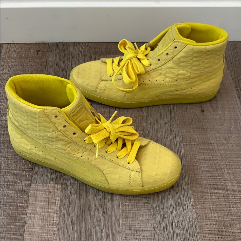 PUMA Suede Yellow Mid Me Iced Fashion Sneaker